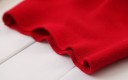 Jupe pour fille en velours avec taille haute - Rouge 2