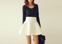 Jupe sexy pour femmes à taille haute - Blanche 3