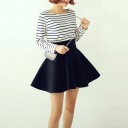 Jupe sexy pour femmes avec taille haute - Noire 1