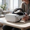 Justerbar huvudrem 21,9 x 19 cm för Meta Quest 2 med vridbar ratt och vaddering för bättre stöd och komfort i VR 4