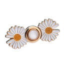 Justerbar metalspænde i taljen 4,6 x 1,9 cm perledekoration med blomster. Strammer bukser. Ingen syning. Elegant spænde til jeans, nederdele, shorts. 4