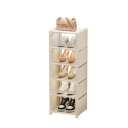 Justerbar skoopbevaring i flere lag Praktisk stativ med hylder for at spare plads Moderne design Mål 107x27x26 cm 2
