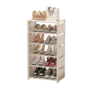 Justerbar skoopbevaring i flere lag Praktisk stativ med hylder for at spare plads Moderne design Mål 90x42x26 cm 2