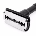 Justerbar sort barberkniv med 5 blade, manuel barberkniv med 6 barberknivindstillinger, luksusbarberkniv med stativ, 10,8 cm x 5 cm x 1,3 cm 4