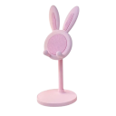 Justerbar telefonholder 10x10x24 cm Sød holder med kanin Plastikbordholder Universel højde- og vinkeljusterbar 4