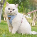 Justerbart sele til katte og små hunde XS Åndbart sele med net og snor Komfortabel udendørs sæt 4