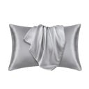 JuwenSilk σατέν κάλυμμα μαξιλαριού Queen 50x75 cm Μεταξωτό κάλυμμα Χρωματιστό λείο μαξιλάρι από σατέν πολυεστέρα για τα μαλλιά 1