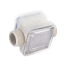 K24 digitální turbínový průtokoměr tekutin s LCD displejem 10 x 10 x 10 cm připojení 32 mm modrý na měření průtoku 3