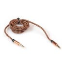 Kabel audio AUX 3,5 mm jack męski na męski 1 m z plecioną osłoną Proste wtyki Do połączenia telefonu z głośnikiem lub radiem samochodowym 3