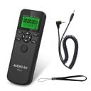 Kabel-Fernbedienung mit Timer AODELAN TRS-1 C6 für Canon 15,5 x 4 x 2 cm Hintergrundbeleuchtetes Display Schwarz Für Zeitraffer und Belichtung 1