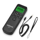 Kabel-Fernbedienung mit Timer AODELAN TRS-1 N10 für Nikon 15,5 x 4 x 2 cm Hintergrundbeleuchtetes Display Schwarz Für Zeitraffer und Belichtung 1