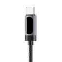Kabel PD60W z podwójnym wejściem USB C do szybkiego ładowania i wyświetlaczem LED 3A USB2.0 480 Mb/s Kabel o długości 1 m do szybkiego ładowania i szybkiego przesyłania danych 2