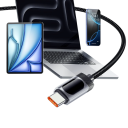 Kabel PD60W z podwójnym wejściem USB C do szybkiego ładowania i wyświetlaczem LED 3A USB2.0 480 Mb/s Kabel o długości 1 m do szybkiego ładowania i szybkiego przesyłania danych 3