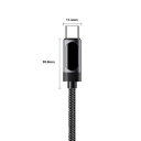 Kabel PD60W z podwójnym wejściem USB C do szybkiego ładowania i wyświetlaczem LED 3A USB2.0 480 Mb/s Kabel o długości 1 m do szybkiego ładowania i szybkiego przesyłania danych 4