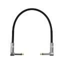 Kabel pedałowy 6,35 mm 15 cm Połączeniowy kabel patch do efektów gitarowych Wysokiej jakości kabel audio z kątowymi wtykami Niski szum 1