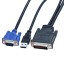 Kabel połączeniowy DVI (30 + 5) do VGA / USB 1,7 m 1