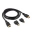 Kabel połączeniowy HDMI M / M z przejściówkami HDMI Mini / HDMI Micro 1