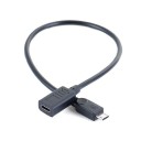 Kabel USB-C do Micro USB F/M 27 cm 1