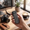 Kabellose Fernbedienung Hanpusen für Nikon S mit Bildschirm Auslöser für die Kamera und Videoaufnahme Zoom Grau Zum Fotografieren und Filmen 6