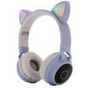 Kabellose Over-Ear-Kopfhörer mit Katzenohren und LED-Beleuchtung Bluetooth 5.0 und 3,5 mm Klinkenstecker Akkulaufzeit 16 Stunden 4