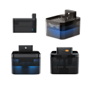 Kabelloser automatischer Katzenbrunnen, 2,2 l Wasserspender mit Infrarotsensor, intelligenter Kunststoffbrunnen, 2600 mAh Akku 2