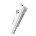 Kabelloser Bluetooth-Adapter für Kopfhörer mit 3,5 mm Klinkenstecker Anrufannahme und Musikwiedergabe Bluetooth 5.0 Reichweite 10 m Mit Clip Weiß 1