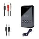 Kabelloser Bluetooth Audioadapter mit Display Bluetooth 5.0 Reichweite 10 m Akku 300 mAh Laufzeit 6 bis 8 Stunden 3,5 mm Klinken- und RCA-Kabel 2