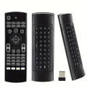 Kabelloser Controller mit Mini-Tastatur 2,4 GHz Air Mouse mit Gyroskopen IR-Lernen Kunststoff-Fernbedienung für 2x AAA-Batterien 17x5x2 cm 2