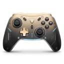 Kabelloser Gaming-Controller 1000 Hz mit RGB-Lade-Dock in transparentem Gold-Schwarz für PC, Nintendo Switch und mobile Geräte 4