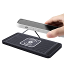Kabelloses Auto-Schnellladegerät 15 W, Silikonpad mit Ständer, USB-C-Kabel + Zigarettenanzünderadapter, USB A, USB C, QC 3.0, PD 20 W 2