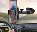 Kabelloses Autoladegerät 10 W mit Telefonhalter und Saugnapf am Arm Ausgabestrom 2 A Micro-USB-Anschluss Material ABS und Silikon 2