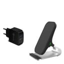 Kabelloses Qi-Ladegerät 15 W mit Ständer für Mobiltelefone Schräge Ladefläche Aluminiumständer Kunststoff ABS und PC 4