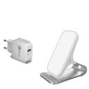 Kabelloses Qi-Ladegerät 15 W mit Ständer für Mobiltelefone Schräge Ladefläche Aluminiumständer Kunststoff ABS und PC 2