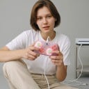 Kabelový herný ovládač pre Xbox Series X a S a Xbox One s USB-C káblom v priehľadnom prevedení pre hranie hier z Game Pass 3