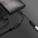 Kabelowy adapter USB-C na 3,5mm jack i USB-C do słuchania muzyki podczas ładowania Opleciony nylonowy kabel Końcówki ze stopu aluminium 6