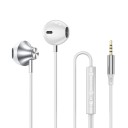 Kablede in-ear høretelefoner med 3,5 mm jackstik og mikrofon, metal konstruktion, vandafvisende, kabelkontrol til musik og opkald 7