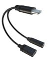 Káblový adaptér USB-C na 3,5mm jack a USB-C pre počúvanie hudby pri nabíjaní Opletený nylonový kábel Koncovky zo zliatiny hliníka 1