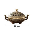 Kadervormige wierookhouder met deksel Messing corrosiebestendige legering Decoratieve standaard voor geurige kegels en stokjes Aromatherapie Interieur 7