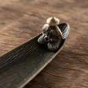 Kadidelnice držák na vonné tyčinky Dekorace dřevěná lodička s rybářem  Aromaterapeutický stojan do bytu kanceláře 2