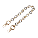 Kæde rem til taske 40 cm Metal kæde til taske Erstatnings skulderkæde til taske Elegant metalrem med karabiner 9