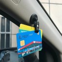 Kaksi kappaletta imukuppikiinnitteisiä pidikkeitä laseille, korteille ja lipuille autoon, 360 astetta kääntyvä, kestävä musta ABS PVC muovi 4
