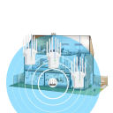 Kaksikaistainen WiFi-reititin ja signaalivahvistin 5 GHz 1200 Mb/s langaton toistin AP- ja reititinmoodilla valkoinen kotiverkon kattavuuden 5