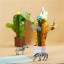 Kaktus składany z papieru do kolorowania 2