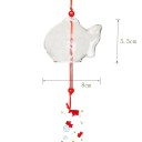 Kalan muotoinen roikkuva kello 8 x 5,5 cm Värikäs koriste lapulla Äänikoriste asuntoon ikkunaan tai parvekkeelle 3