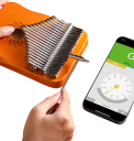 Kalimba 17 teclas Piano de polegar Instrumento musical de madeira com martelo afinador bolsa de armazenamento autocolantes pano e manual 9