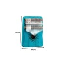 Kalimba 17 touches Piano à pouces Instrument de musique en bois avec maillet d'accordage sac de rangement autocollants chiffon et manuel 4