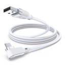Καλώδιο USB-A σε USB-C με φόρτιση 18 W και γωνιακή υποδοχή σε λευκό χρώμα για Quest 3/3S/2/Pro και Pico 4/Ultra σε PC και SteamVR 5