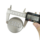 Καλύμματα κέντρων τροχών για Audi 60 mm Συσκευασία 4 τεμ Διάφορα χρώματα Πλαστικά καπάκια τροχών Ποιοτικά καλύμματα κεντρικών ανοιγμάτων Αξεσουάρ τροχών 6