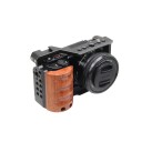 Kamerakäfig 12,8 x 4,1 x 8,3 cm Stabilizer mit Holzgriff Video Käfig für Sony ZV-E10 3