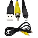 Kameran datakaapeli USB / Mini USB / RCA 60 cm 2
